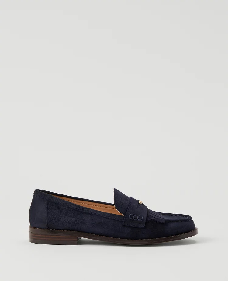 Kiltie Suede Loafer | Ann Taylor