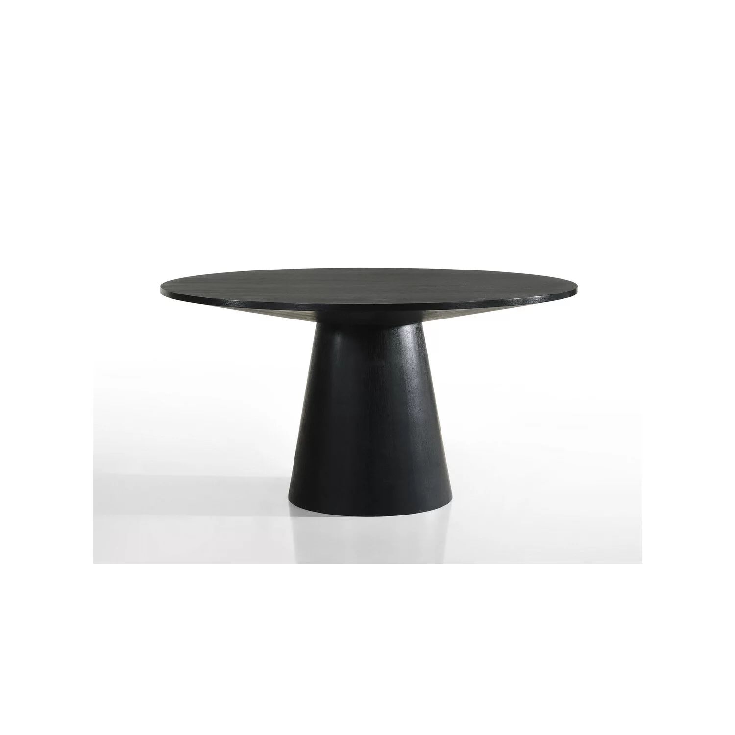 Lilola Home Jasper Ebony Black 59" Wide Contemporary Round Dining Table | Walmart (US)