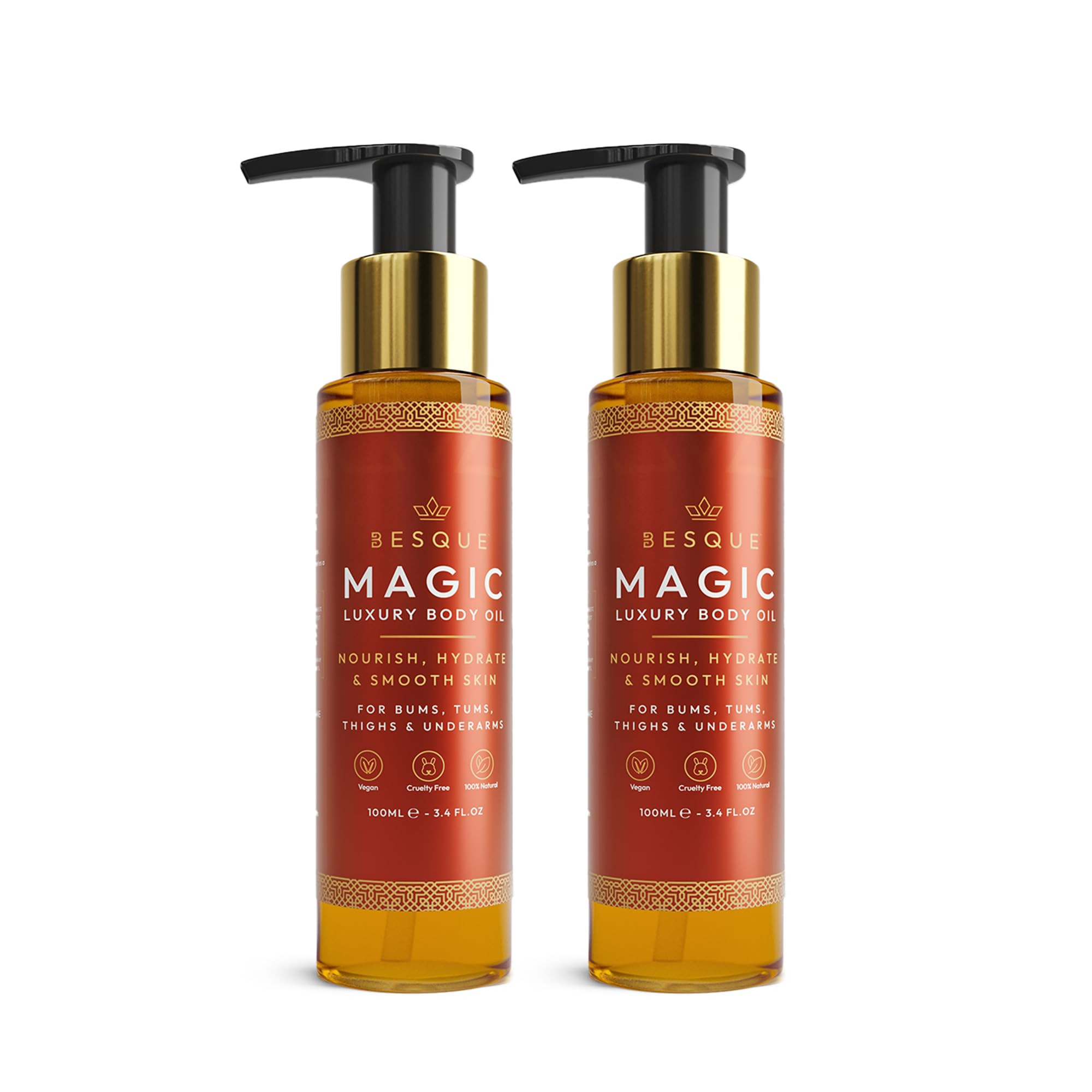 Besque Magic Body Oil, 3.4 FL OZ, After Shower Body Oil For Women, Hydrating Skin Care For Full B... | Amazon (US)