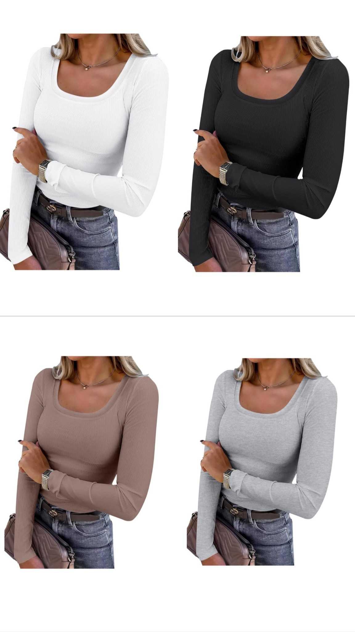 My favorite long sleeve basics are on a ridiculous deal for Black Friday! Scoop neck & higher neck are linked below! Run true to size 