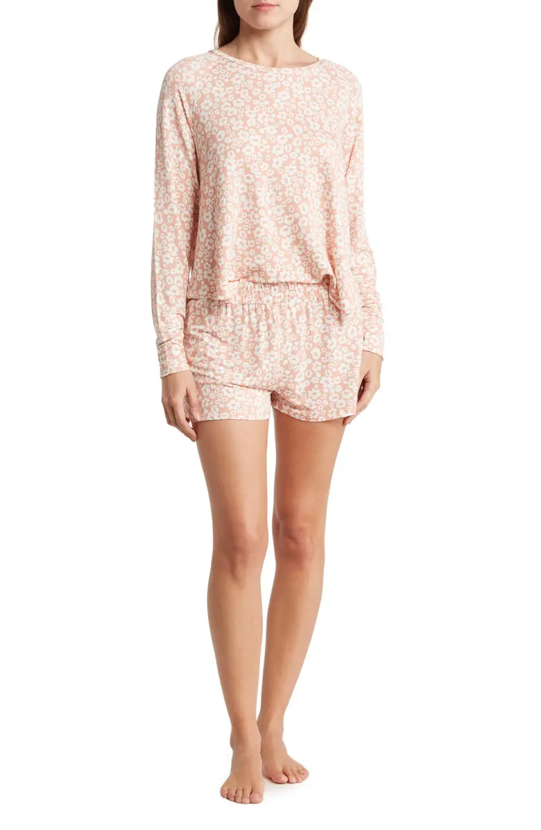 Slept In Lounge Long Sleeve Top & Shorts 2-Piece Set | Nordstrom Rack