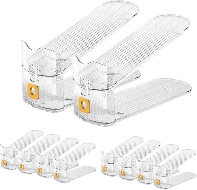 CiBiZi Clear Shoe Slots Organizers 10Pack Shoe Stacker Organizer for Closet Shoe Stackers for a P... | Amazon (US)