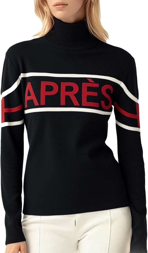 Women Turtleneck Sweaters Apres Ski Shirt with Ear and Thumb Holes Heavy Thick Fit Thermal Winter... | Amazon (US)