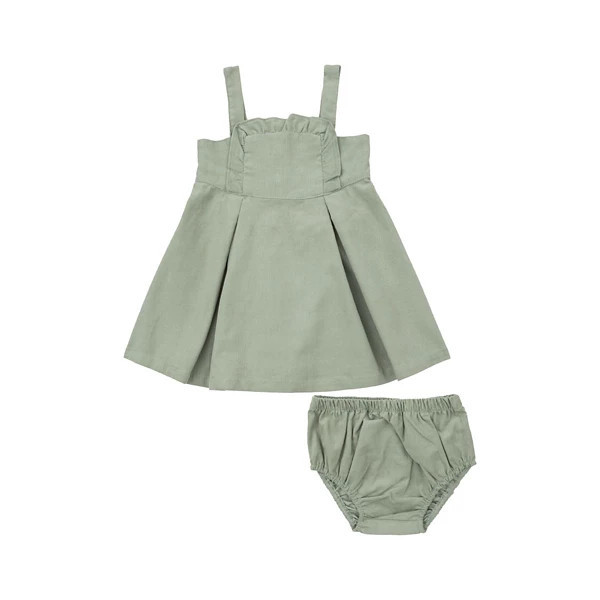 Girls' Angel Dear Cord Jumper Midi Babydoll Dress 12/18 mo. Sage | Scheels