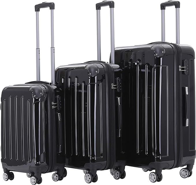 Beibye 2048 Hard Shell Trolley Suitcase with Twin Rollers in a Set with Sizes M, L, XL, Available... | Amazon (DE)