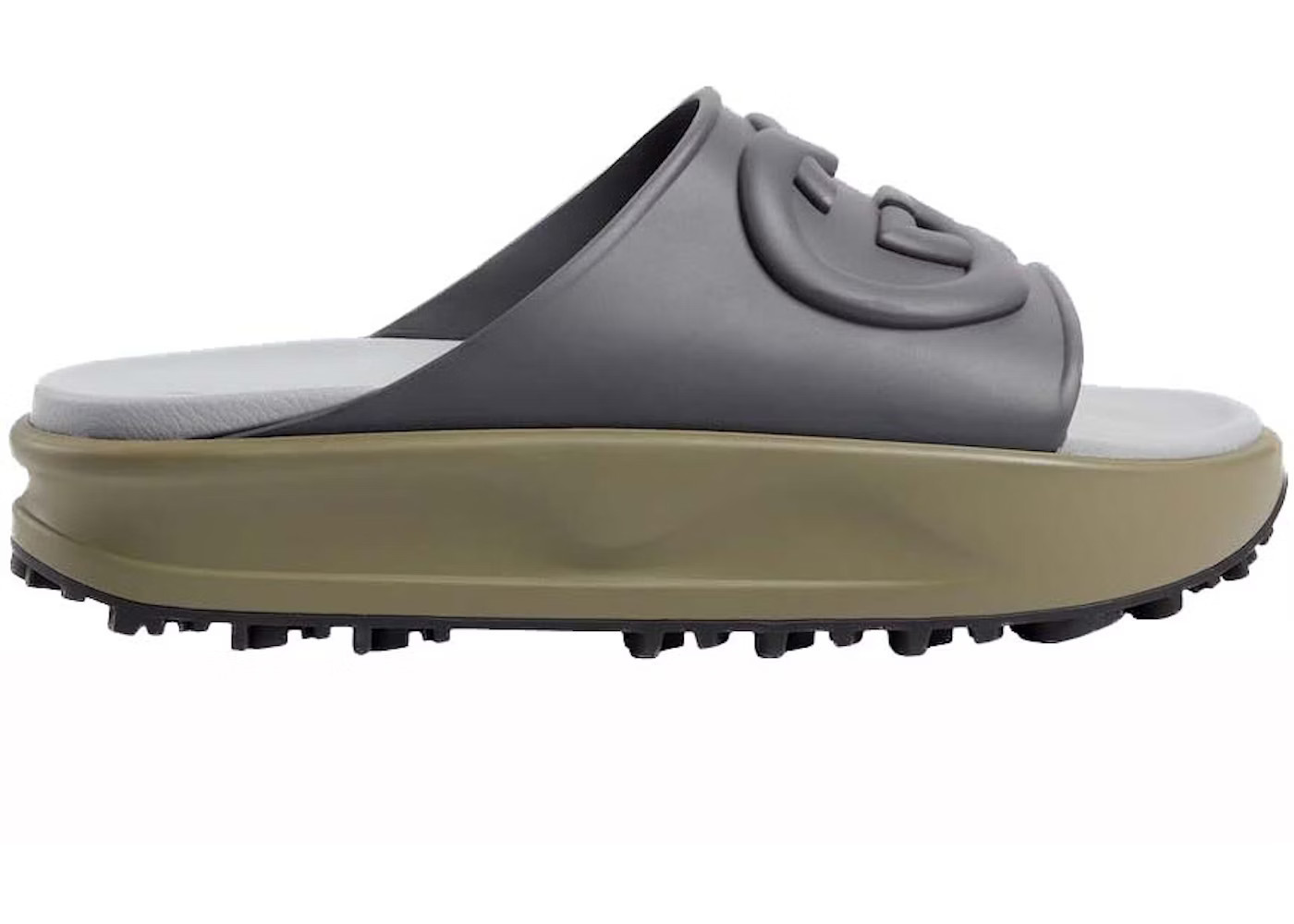 Gucci Interlocking G SlideDark Grey Khaki | StockX