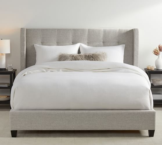 Elliot Upholstered Tufted Shelter Bed | Pottery Barn (US)