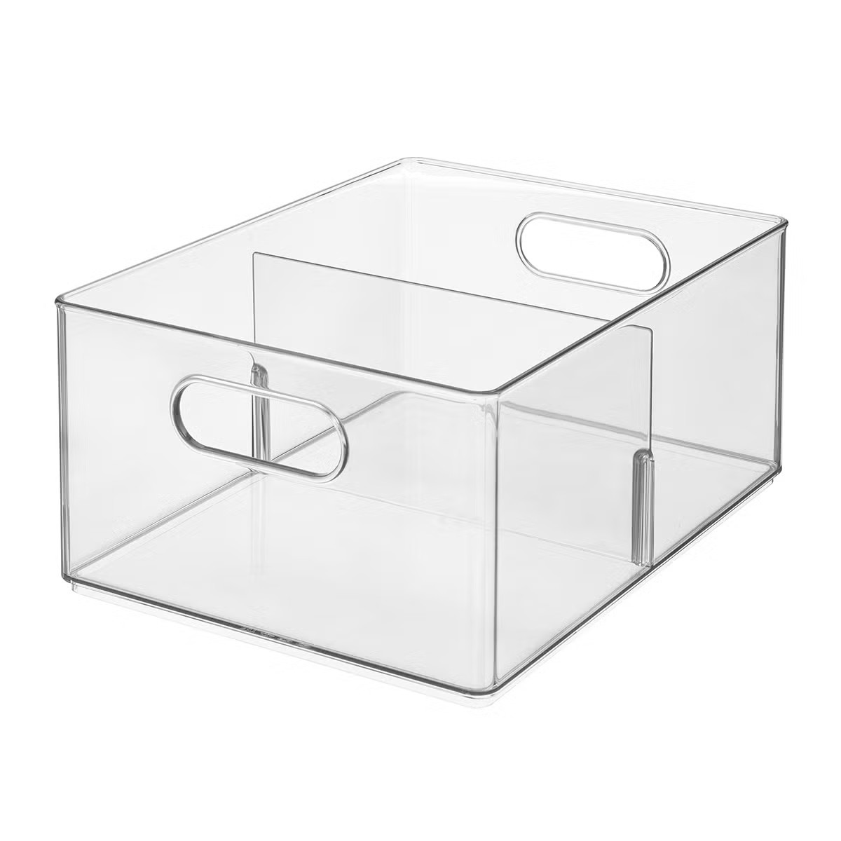 The Home Edit by iDesign All-Purpose Deep Bin with Divider | The Container Store