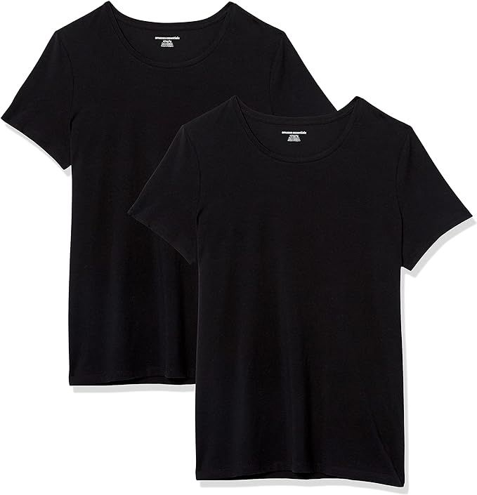 Amazon Essentials Women's Classic-Fit Short-Sleeve Crewneck T-Shirt, Pack of 2 | Amazon (US)