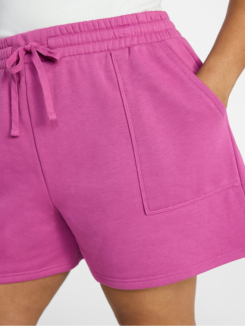 Terra & Sky Women's Plus Size Fleece Shorts with Pockets, Sizes 0X-5X | Walmart (US)