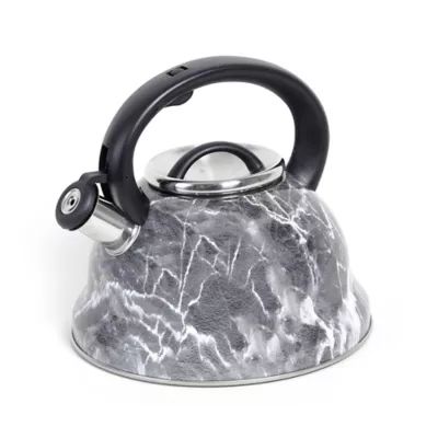 Frigidaire Wood Soft Handle 3.2 qt. Tea Kettle in Stainless Steel/Marble | Bed Bath & Beyond