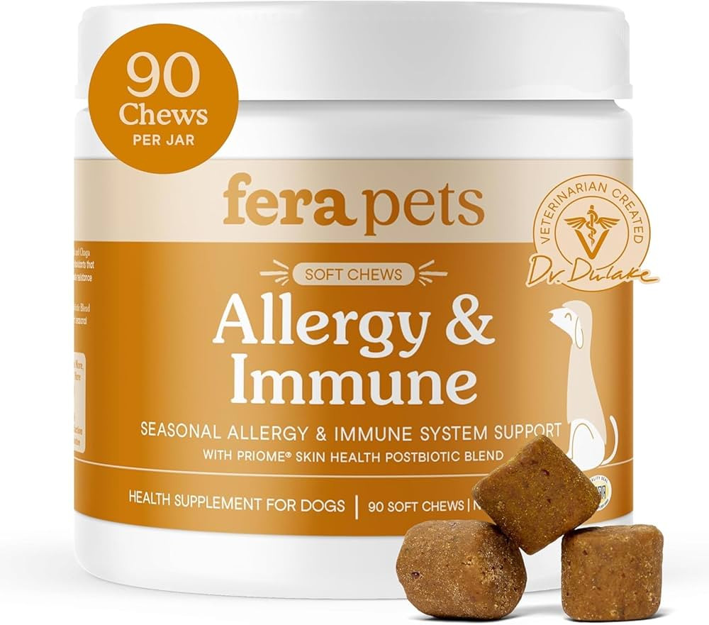 Fera Pets Dog Allergy Chews – Allergy Relief & Itching Skin Relief – Immune & Gut Support wit... | Amazon (US)