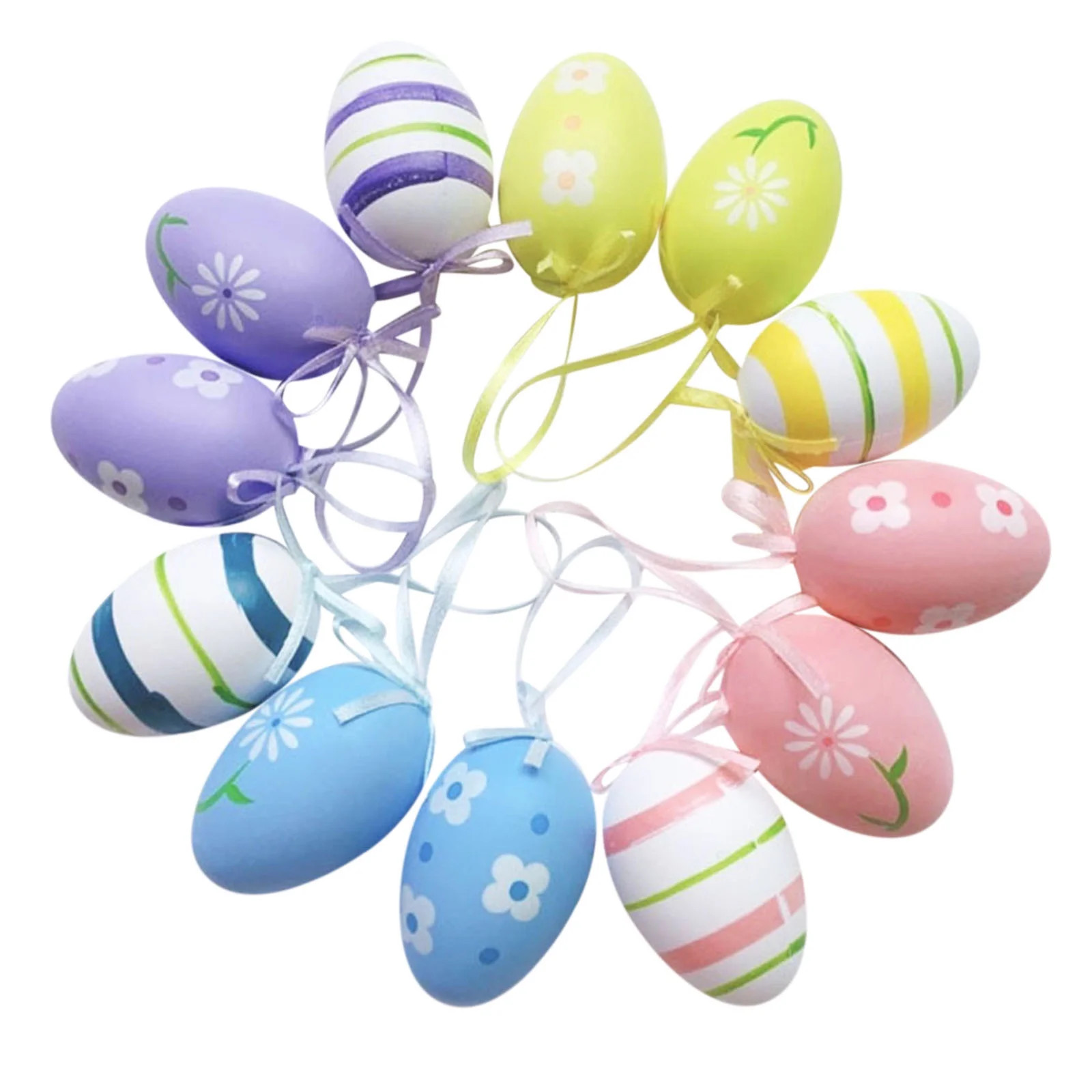 Utoimkio Clearance 12Pcs Easter Egg Ornaments Easter Basket Stuffers,Colorful Easter Egg Hanging ... | Walmart (US)