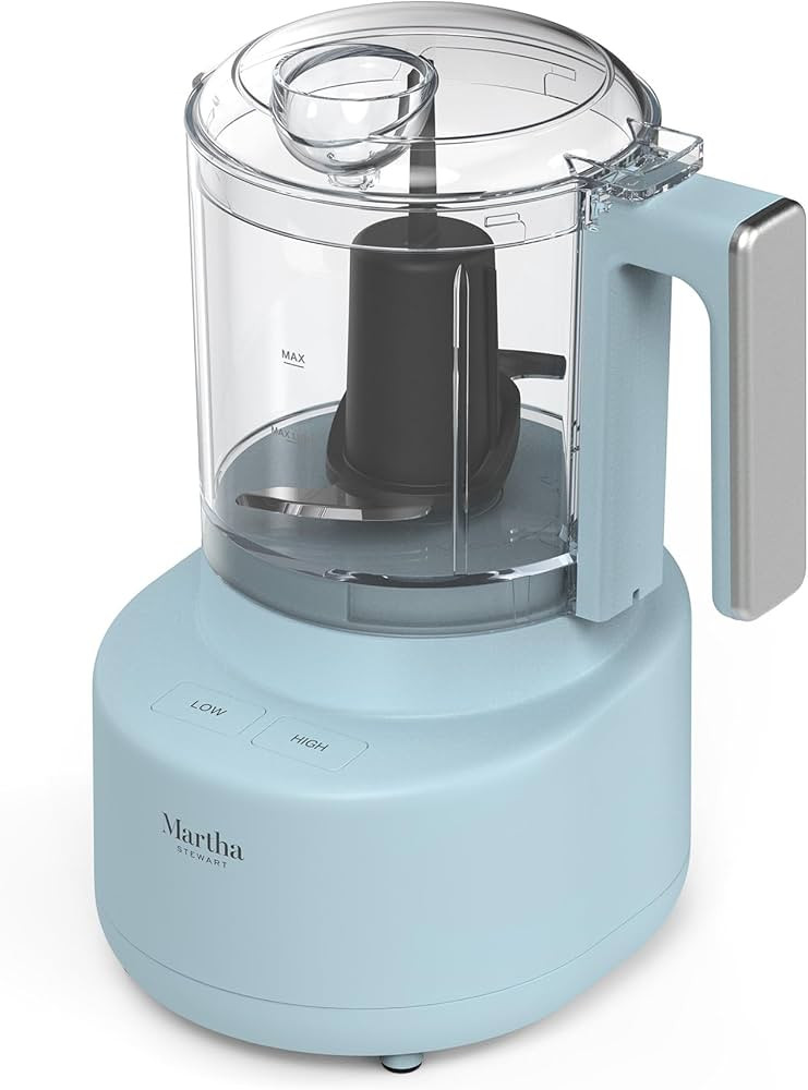 Martha Stewart 3 Cup Food Processor, Electric Vegetable Chopper, Stainless Steel Blades, 24oz BPA... | Amazon (US)