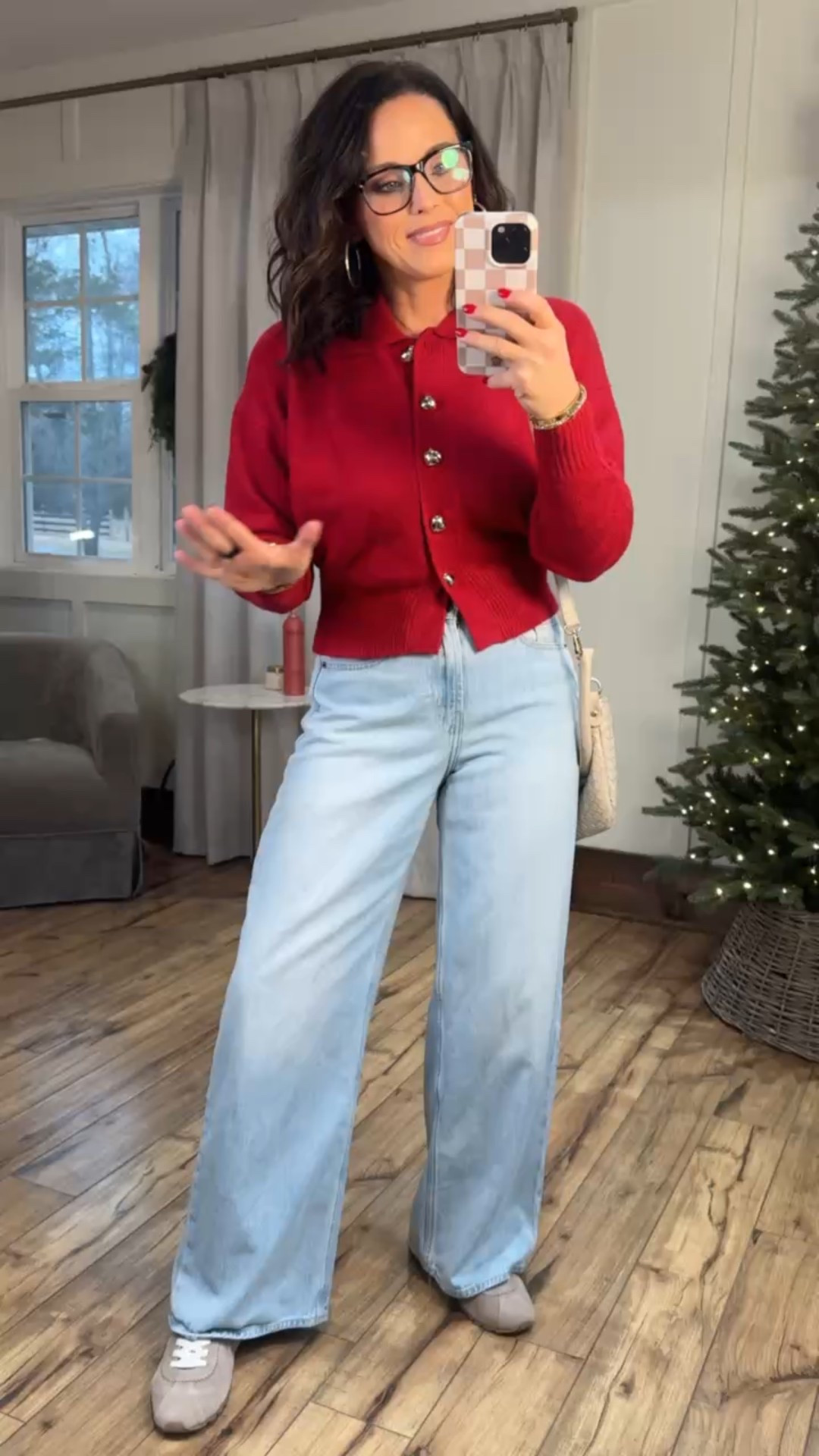This was such an easy way to look and feel put together this morning! I love the pop of color & the comfort of these wide-leg jeans! ❤️ vintagePickin target fashion target style winter fashion target finds elevated basics capsule wardrobe 

#LTKSeasonal #LTKgrwm #LTKPetite