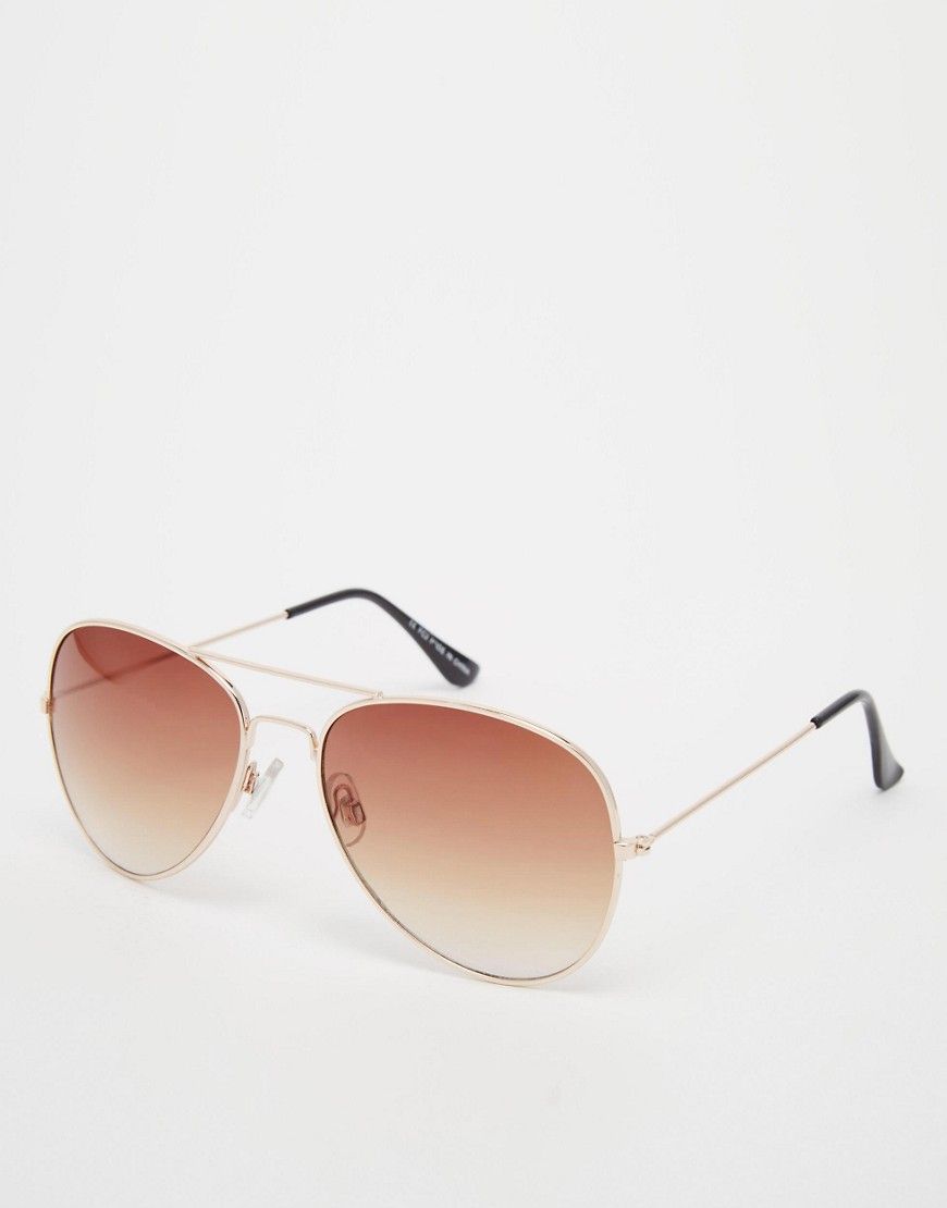 ASOS Gold Aviator Sunglasses | ASOS US