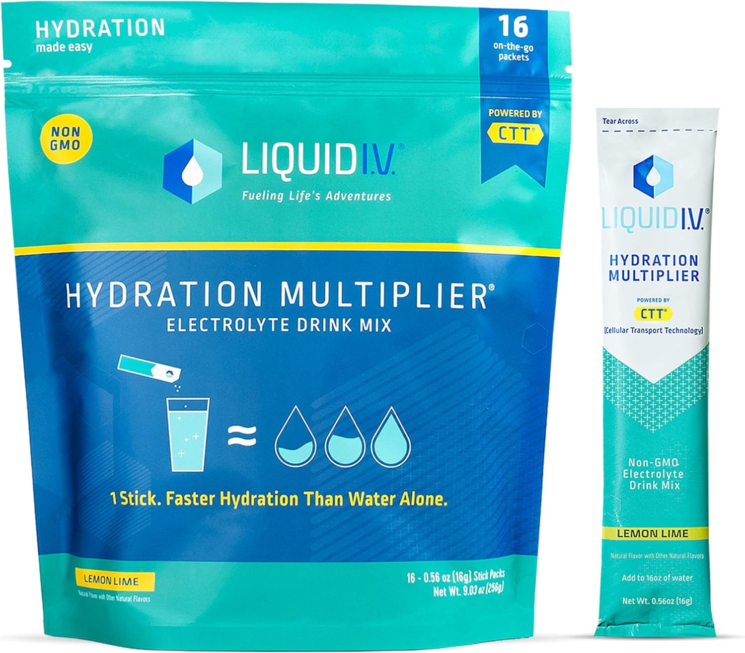Liquid I.V. Hydration Multiplier - Lemon Lime - Hydration Powder Packets | Electrolyte Drink Mix ... | Amazon (US)