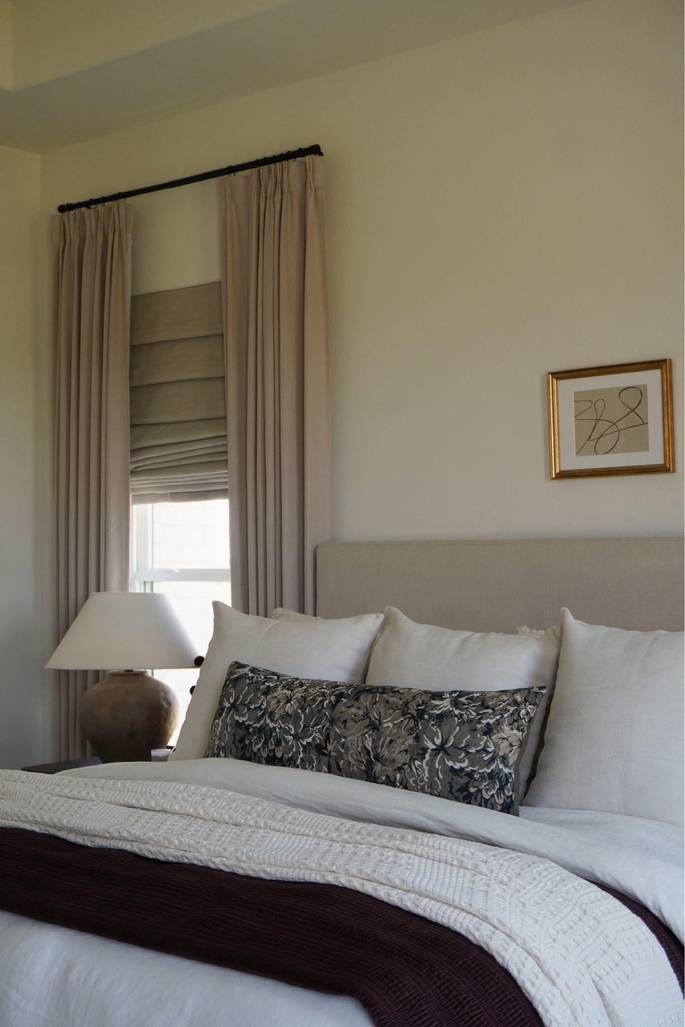 Warm neutral bedding with little pops of pattern and color for fall! This floral lumbar and maroon bed blanket are both from Target! 

bedding inspo, how to style a bed for fall, fall home decor, fall home finds, fall favorites, fall bedroom inspo, fall bedding inspo, target home finds, target bedding

#LTKSeasonal #LTKHome