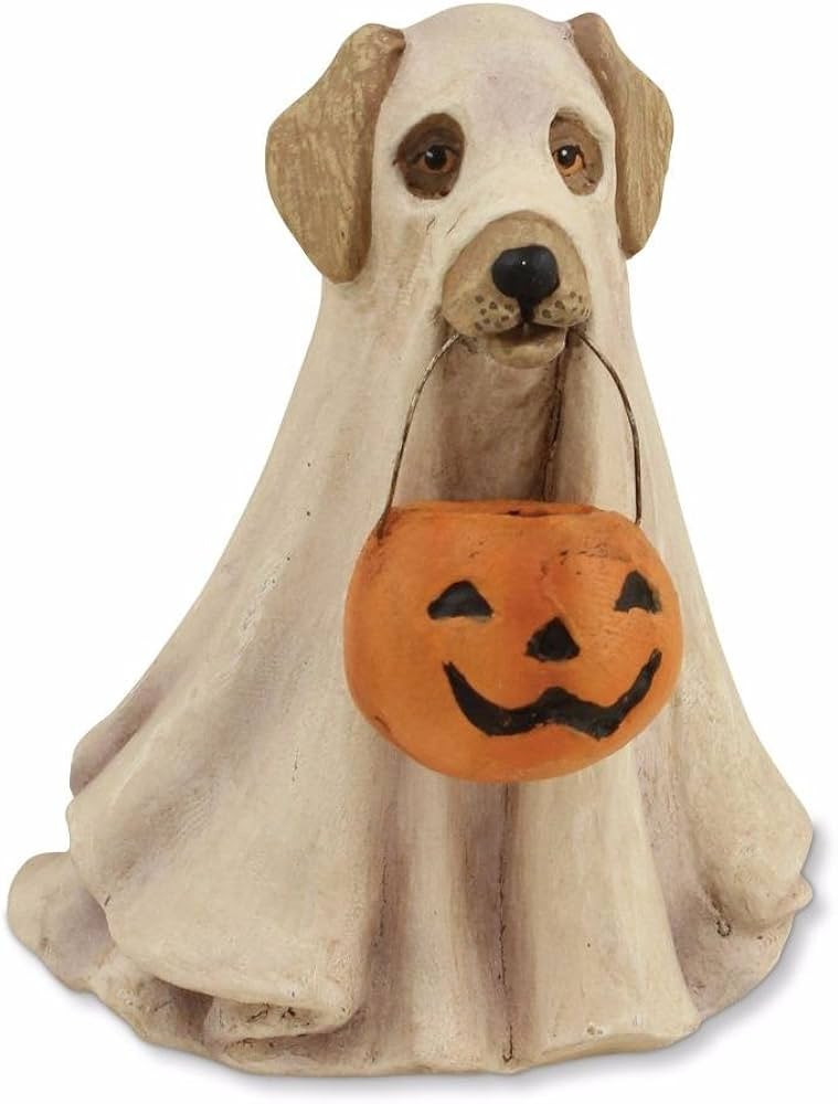 Bethany Lowe Spooky Ghost Dog Halloween Figurine | Amazon (US)