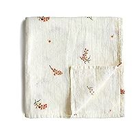 mushie Muslin Baby Swaddle Blanket | 100% Organic Cotton (Flowers) | Amazon (US)