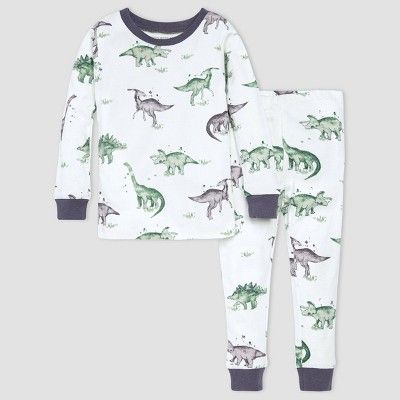 Burt's Bees Baby® Boys' 2pc Dino Pajama Set - Gray | Target