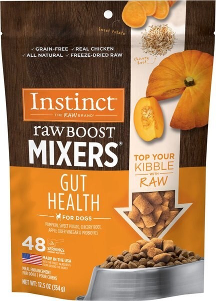 Instinct Freeze Dried Raw Boost Mixers Grain-Free Gut Health Recipe Dog Food Topper | Chewy.com