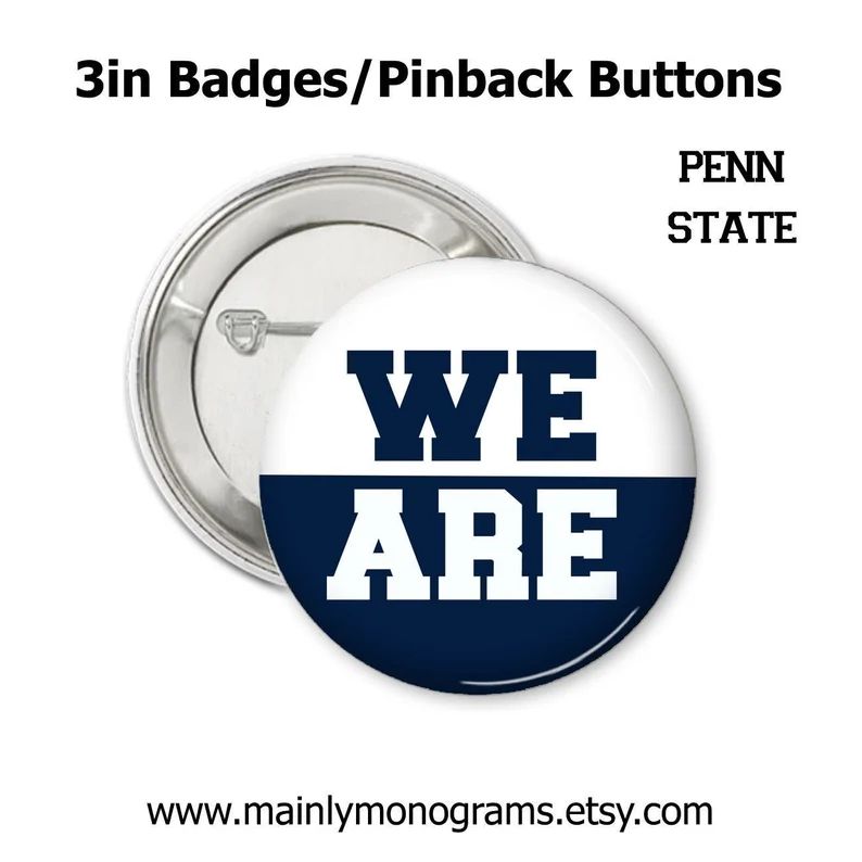 Game Day Pin WE ARE in navy and white game day, 3inch size | Etsy (US)