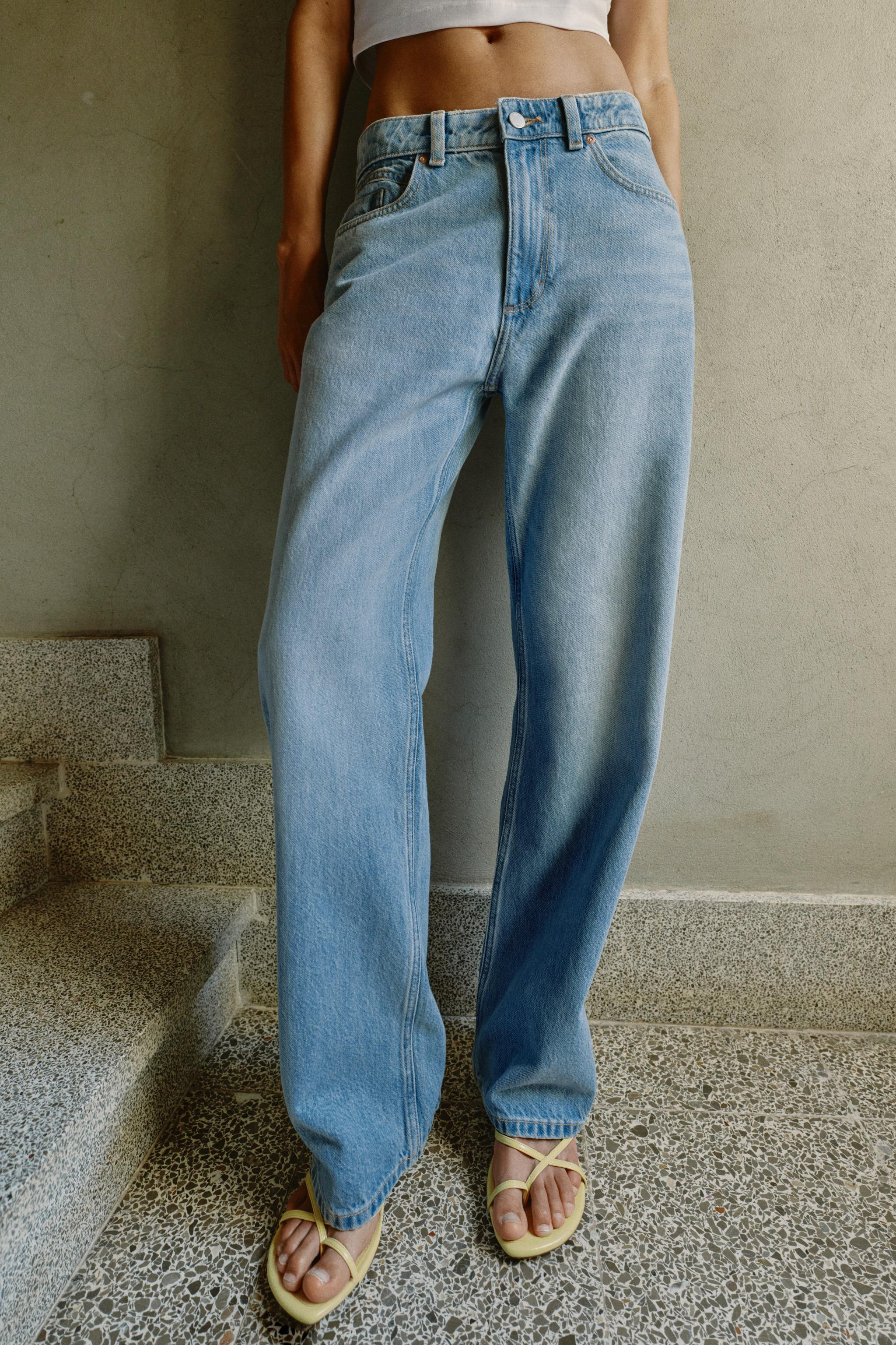 Z1975 HI-RISE STRAIGHT LONG LENGTH JEANS | Zara US