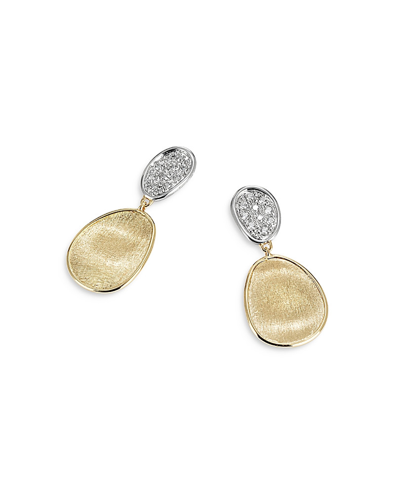 Marco Bicego 18K Yellow & White Gold Lunaria Diamond Double Drop Earrings | Bloomingdale's (US)