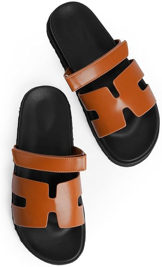 Womens Flat Sandals Open Toe Slide Sandals | Amazon (US)