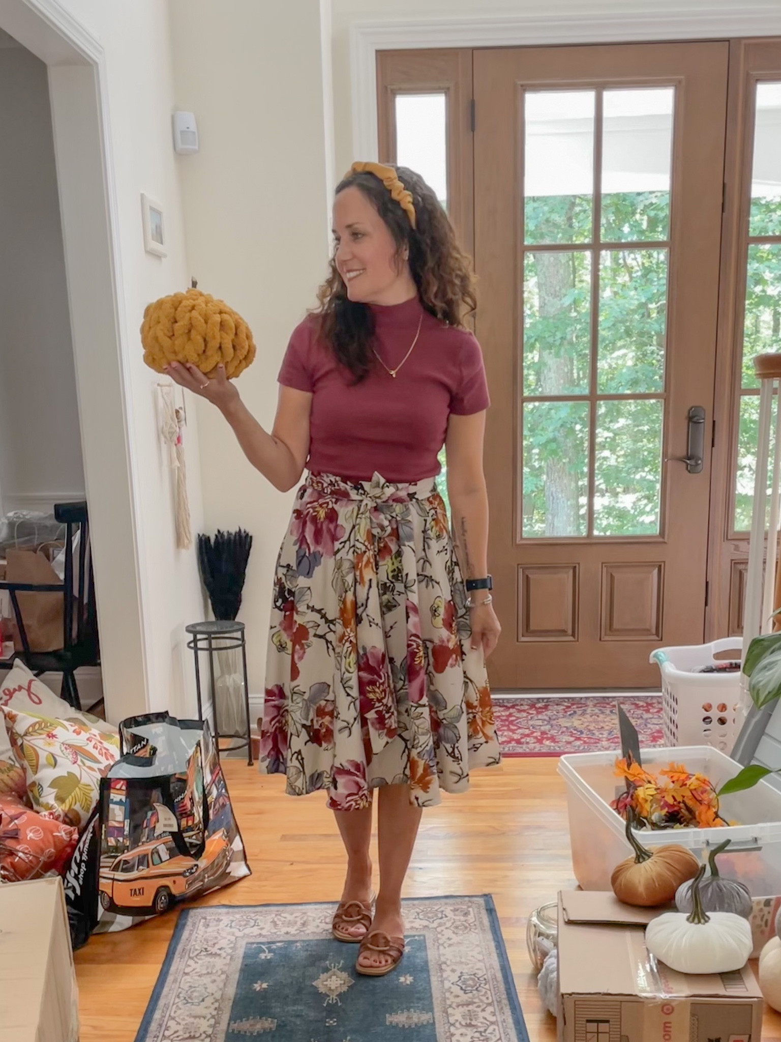 Breaking out the fall stuff! My skirt is vintage

#LTKSeasonal #LTKover40