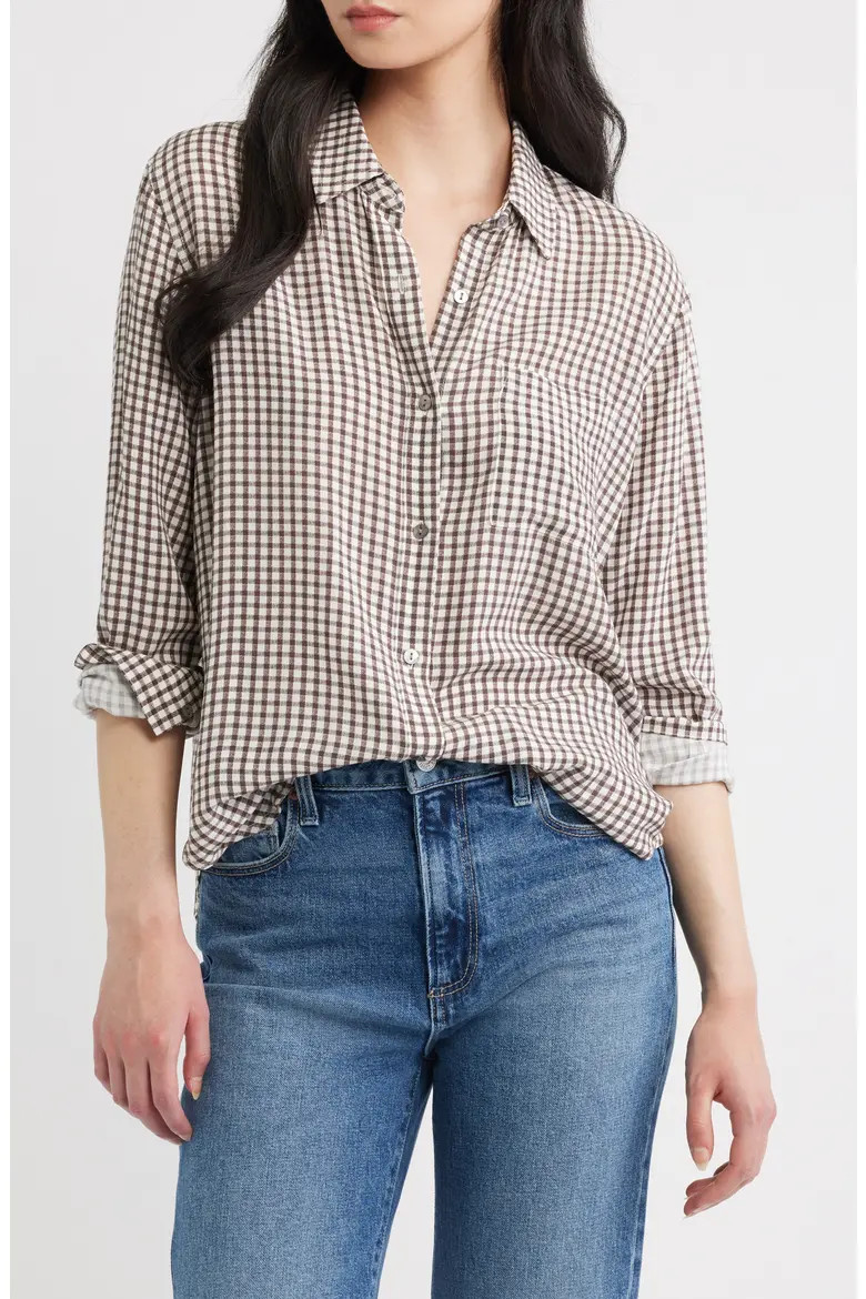 Josephine Gingham Button-Up Shirt (Women) | Nordstrom | Nordstrom