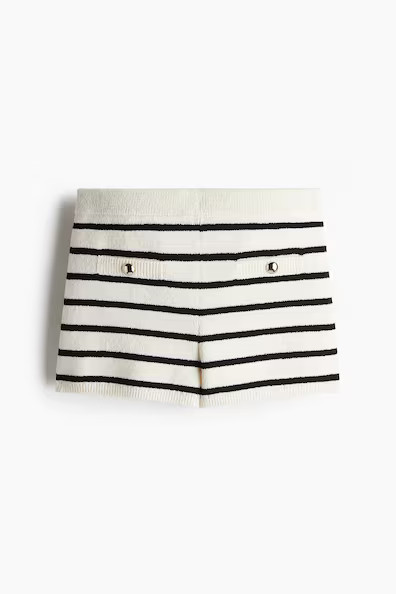 H & M - Knit Mini Shorts - White | H&M (US + CA)