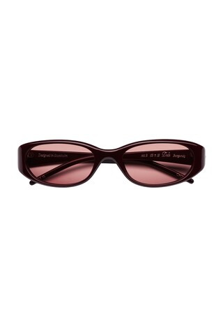 Chimi Dele Sunglasses in Burgundy. | Revolve Clothing (Global)