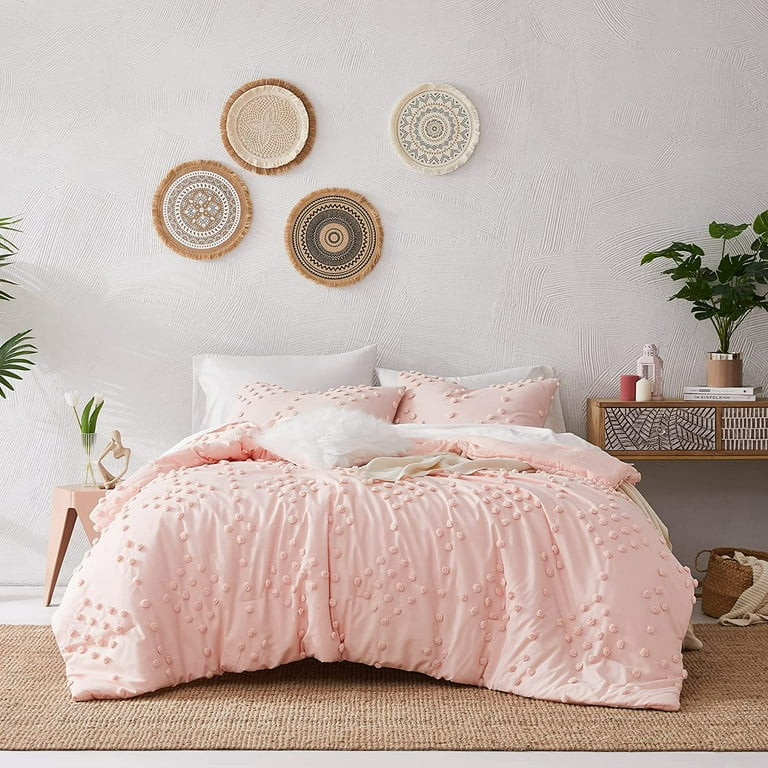 Pink Twin/Twin XL Comforter Set 5 Pieces Pom Tufted Bed in A Bag Twin Bedding Sets with Sheets, P... | Walmart (US)