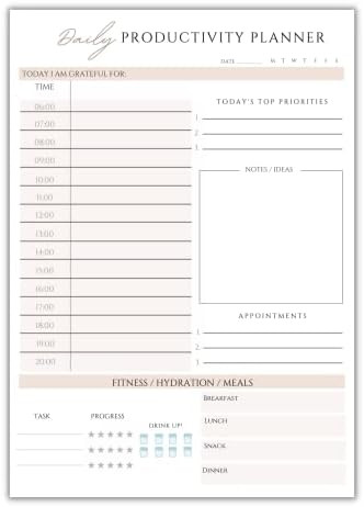 To Do List Notepad, Daily Planner Notepad, Daily To Do List Planner, 50 Undated Tear-off Sheets, Pro | Amazon (US)