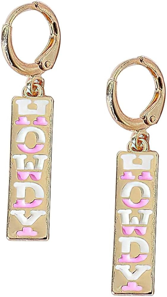 MOEPAPA Enamel Western Cowgirl Boot Earrings Cowgboy Dangle Drop earrings | Amazon (US)