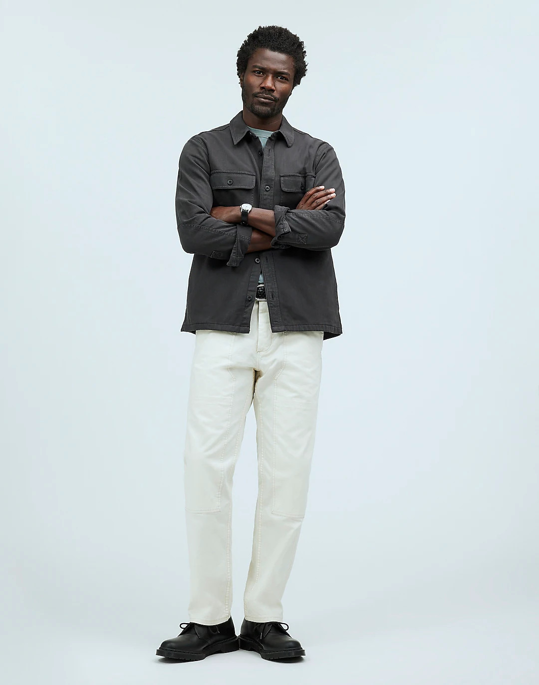 Straight Hem Garment-Dyed Work Shirt | Madewell