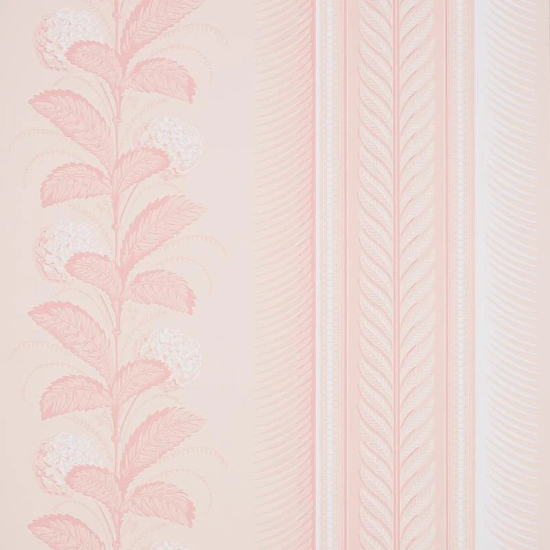 Schumacher Hydrangea Drape Blush Wallpaper | DecoratorsBest