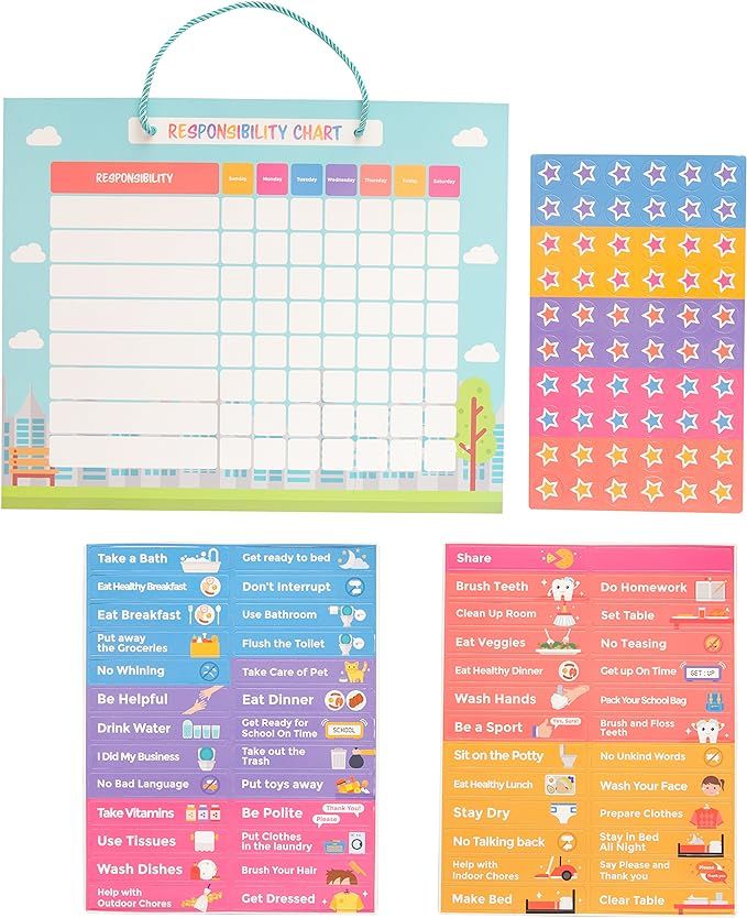 pneat Good Behavior Chart | Chore Chart | Magnetic Responsibility Chart for Wall or Refrigerator ... | Amazon (US)