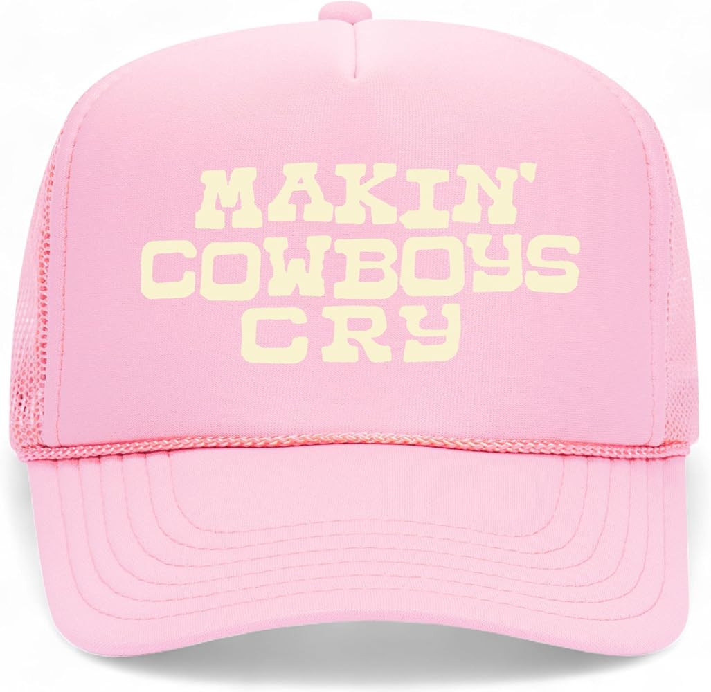 Makin' Cowboys Cry Trucker Hat | Vintage Cowgirl Western Funny Country Summer | Premium Foam Snap... | Amazon (US)
