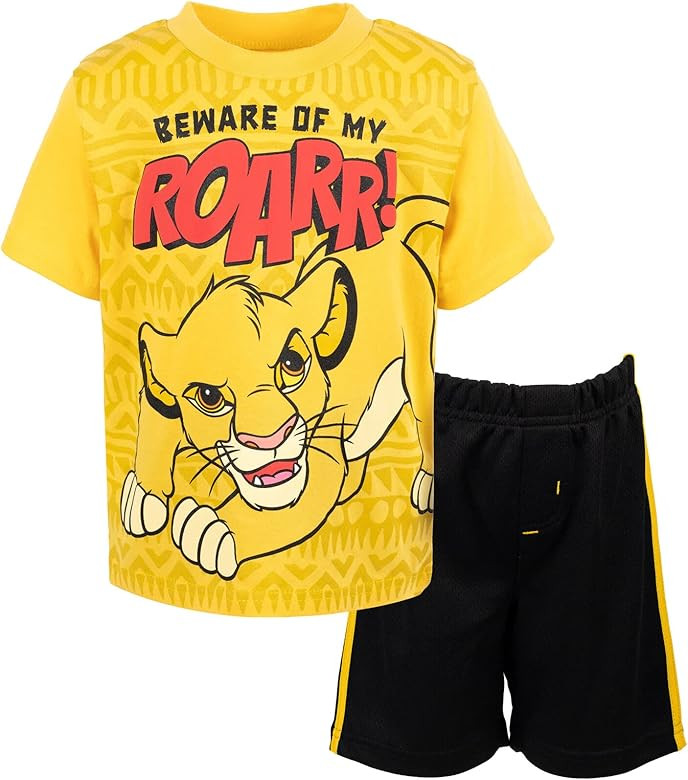 Disney Winnie the Pooh Lion King Pixar Monsters Inc. Toy Story Tigger T-Shirt and Mesh Shorts Out... | Amazon (US)