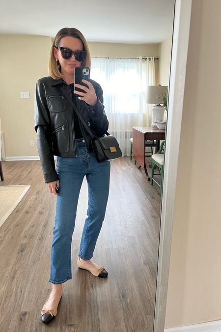 Love a leather jacket for spring 🖤

#LTKstyletip #LTKover40