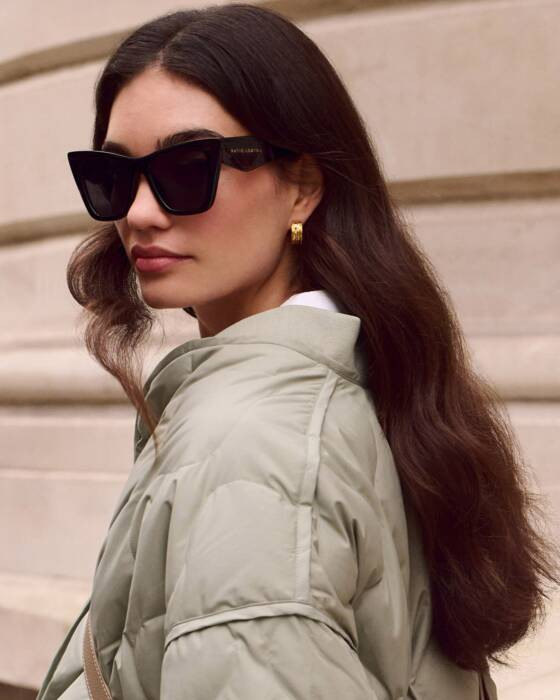 Porto Angular Cat-Eye Sunglasses in Black Tortoiseshell | Katie Loxton Ltd. (UK)