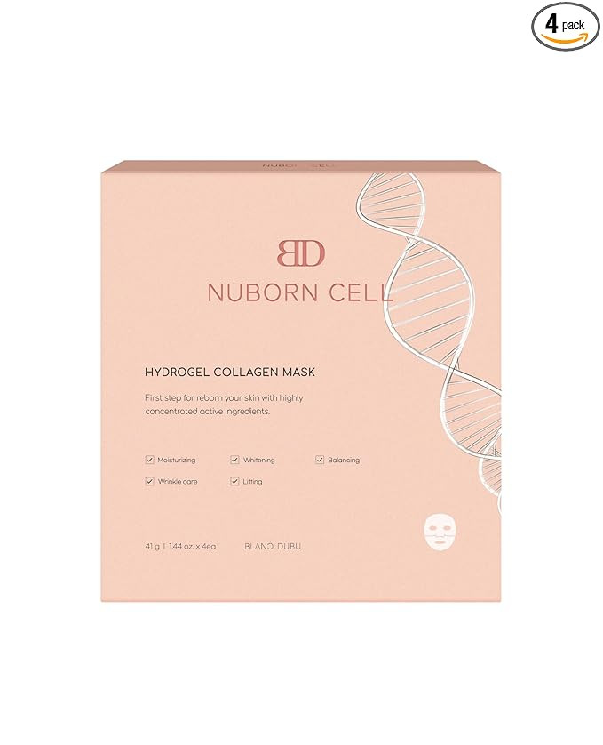 Nuborn Cell Hydrogel Collagen Mask | Hydrating Face Masks with Peptides & Hyaluronic Acid | Colla... | Amazon (US)