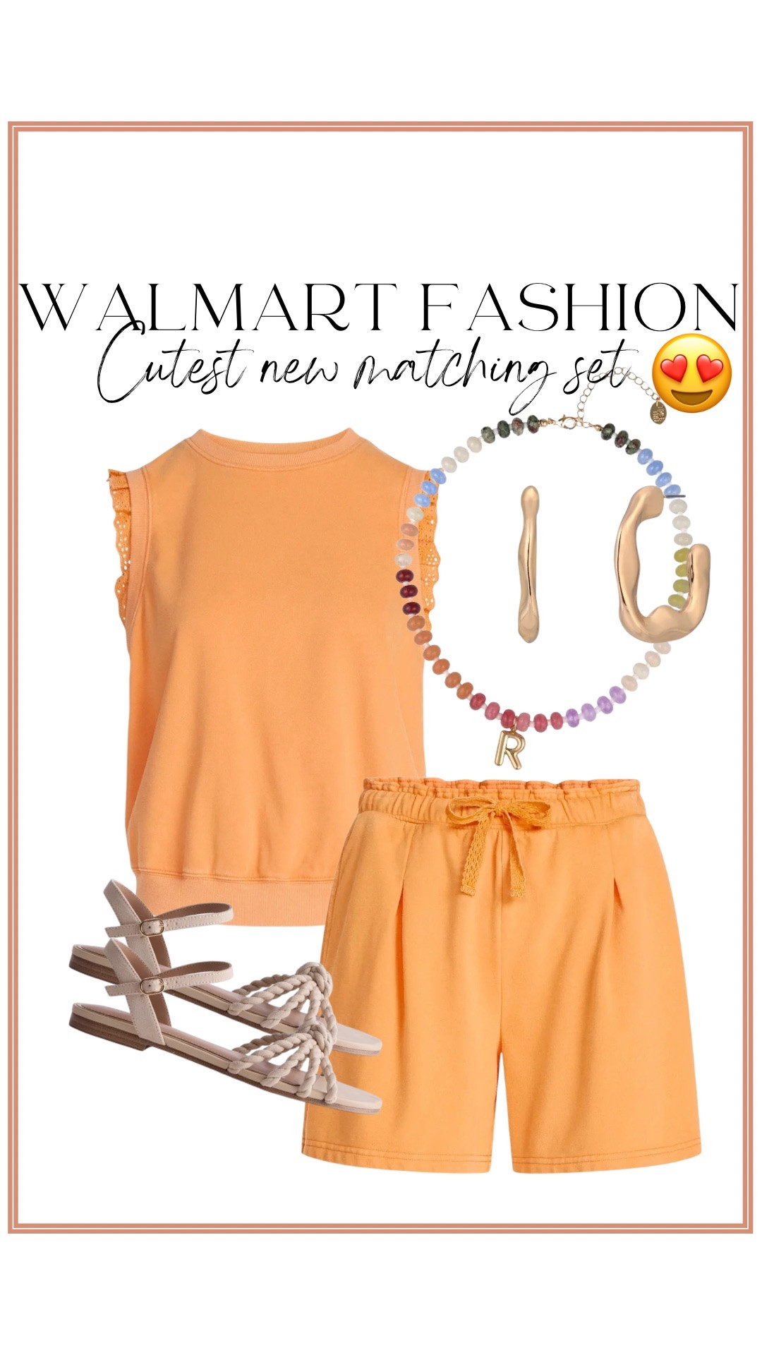 This Walmart matching set is giving effortless summer style and I’m obsessed 🍊✨ The sweetest ruffle detail, the prettiest citrus shade, and such an easy throw-on-and-go outfit for everyday mom style, vacation days, errands, or casual summer plans. Looks so much more expensive than it is and the set trend is still going strong! Paired it with neutral sandals and colorful accessories for the cutest elevated casual look.

Walmart fashion new arrivals have been SO good lately and this one feels like a sellout waiting to happen 👏 Linking this matching set plus more affordable summer Walmart finds.

#WalmartFashion #WalmartFinds #MatchingSet #SummerStyle #AffordableFashion #WalmartNewArrivals #EverydayStyle #MomStyle #VacationOutfit #CasualChic #AffordableStyle #SummerOutfitIdeas

#LTKPetite #LTKootd #LTKTravel
