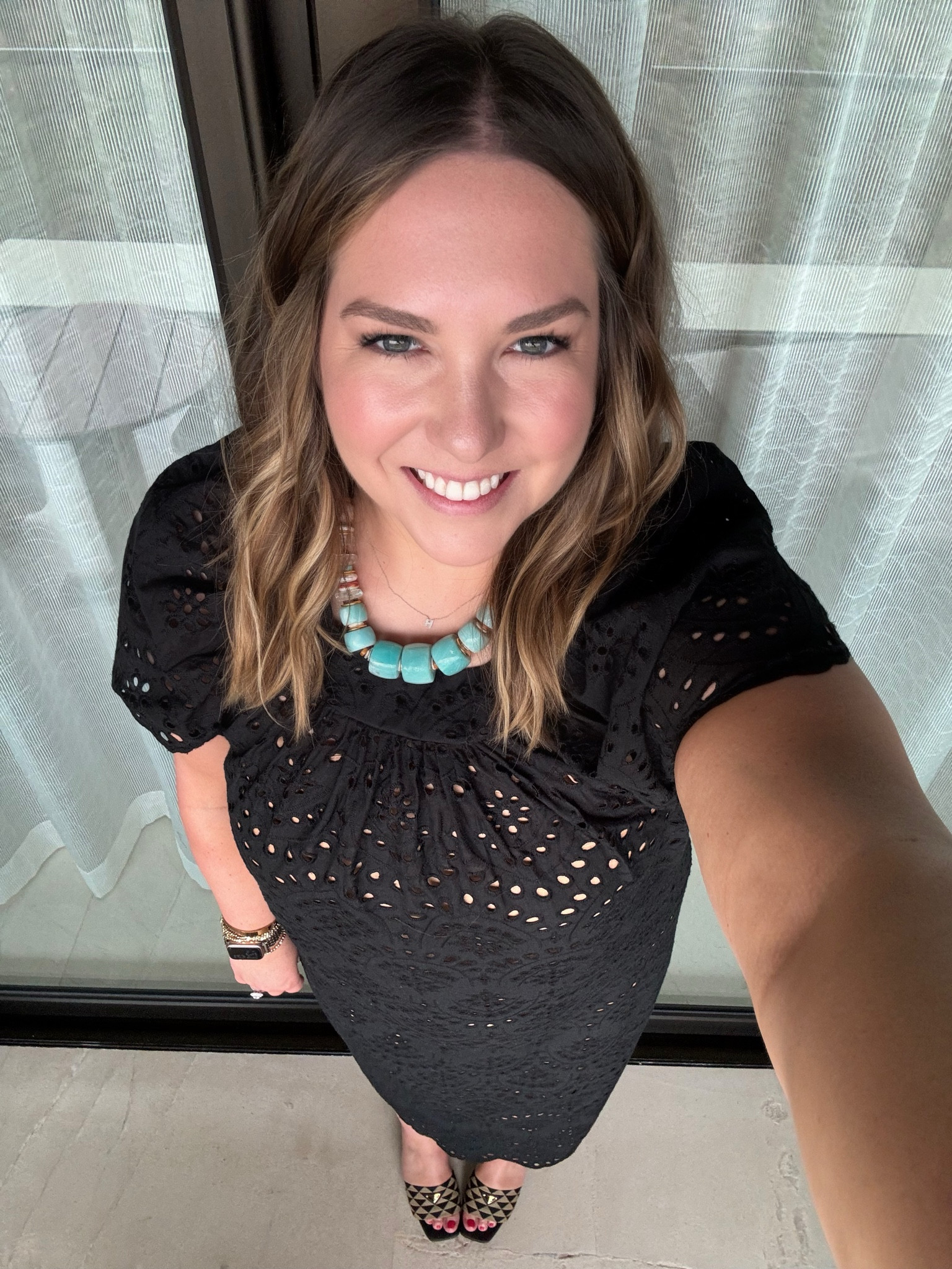 We had dinner at Nobu last night for the first time and it did not disappoint. The food was so good along with their famous Lychee Martinis. I’ve had these heels in my closet awhile and have yet to wear them. I got some many compliments and they were so comfortable. Added this fun necklace to add a little color to my dress  

#LTKshoecrush #LTKbeauty #LTKtravel