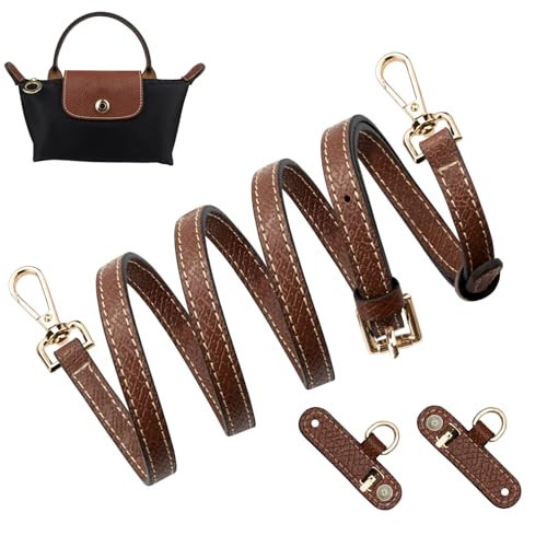 SOPROM Crossbody Strap for Longchamp Mini Bag, Strap Kit for Long Champ Le Pliage(Width:11mm,Color:Brown&Gold) | Amazon (US)
