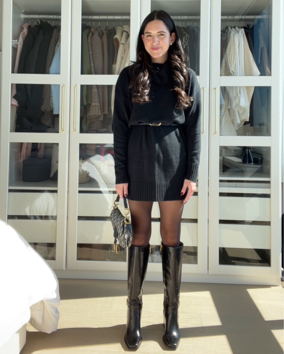 XSmall dress 

Sweater dress, fall outfit, fall dress, knee high boots

#LTKSeasonal #LTKfindsunder100 #LTKstyletip