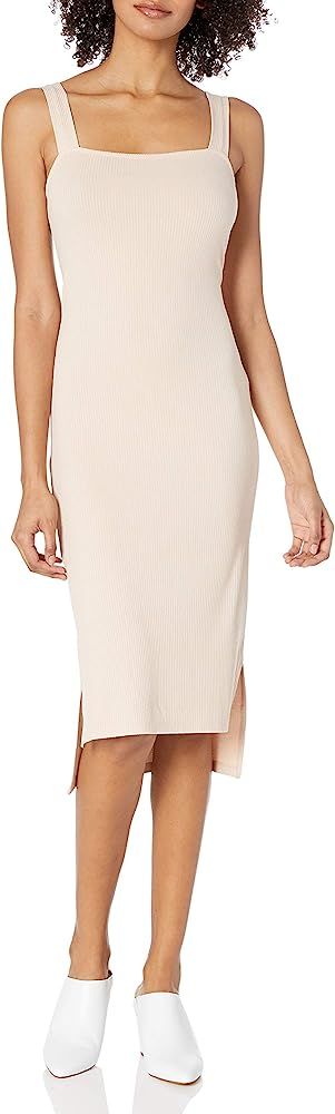 Women's Amelia Square Neck Strappy Bodycon Midi Tank Dress | Amazon (US)